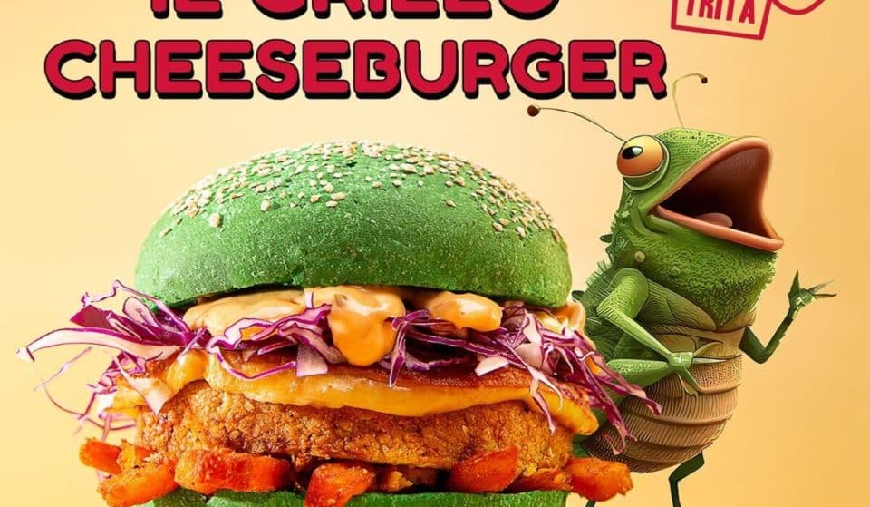 Abbiamo provato il Grillo Cheeseburger: il primo hamburger fatto con farina di grilli